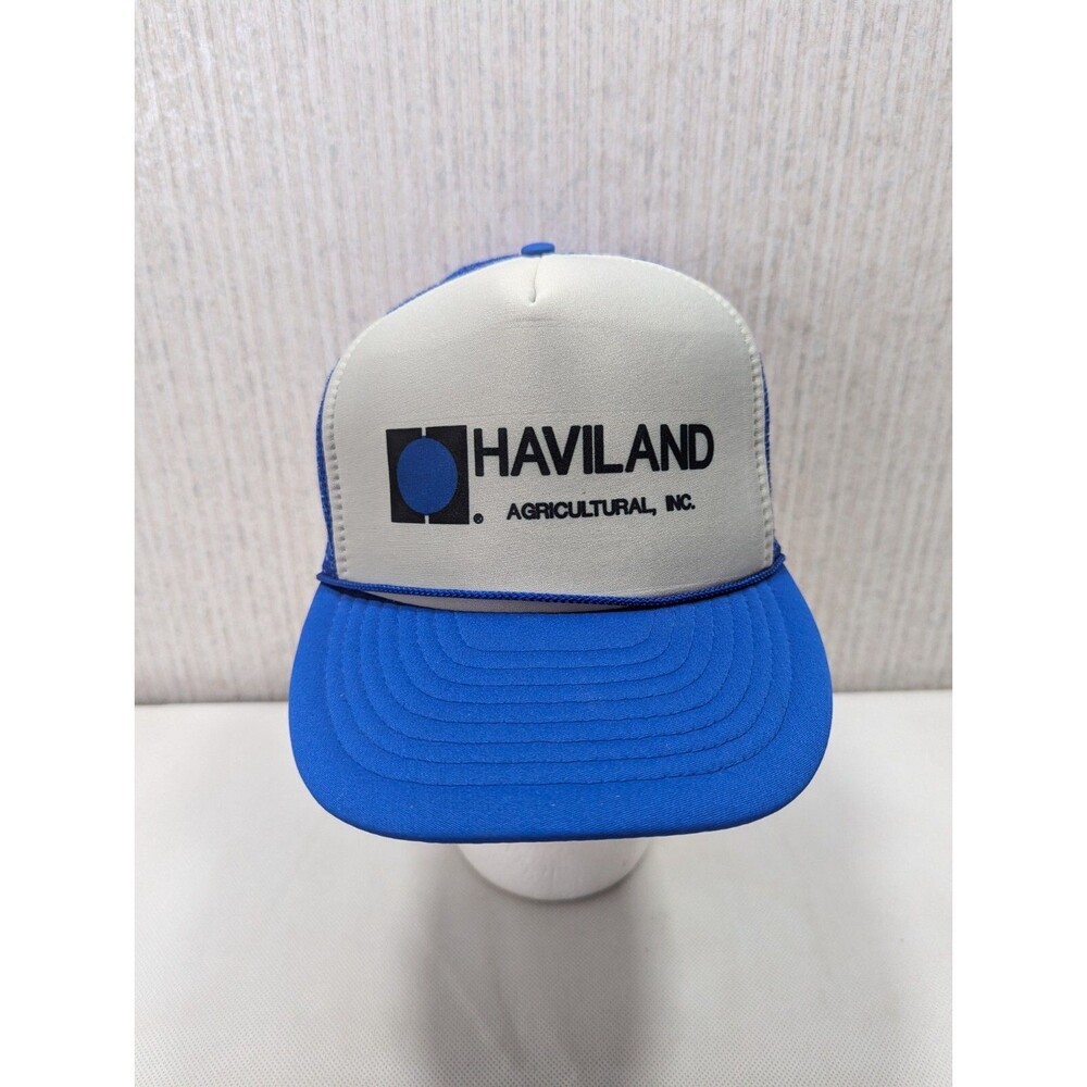 Vintage Haviland Agricultural Blue Snapback Rope Cap Hat Nissin